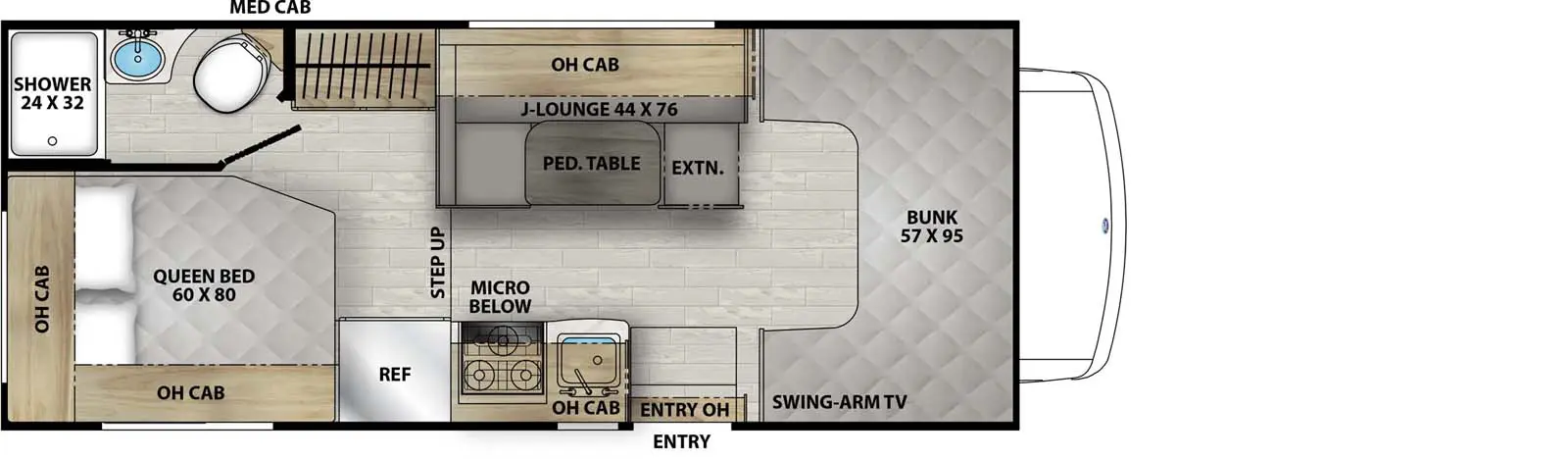 210QSS - Ford 350 Floorplan Image